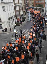 Демонстрация в Лондоне